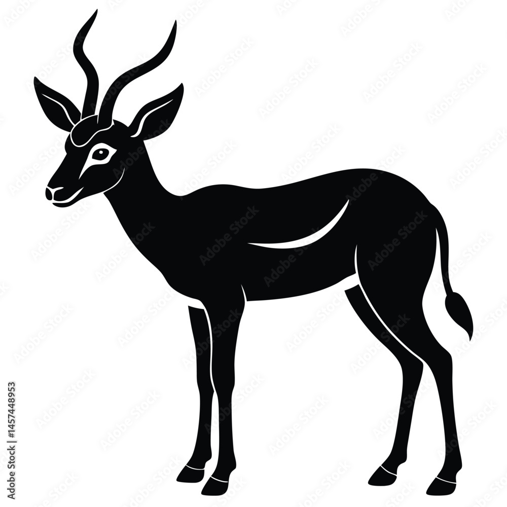 Obraz premium deer silhouette vector