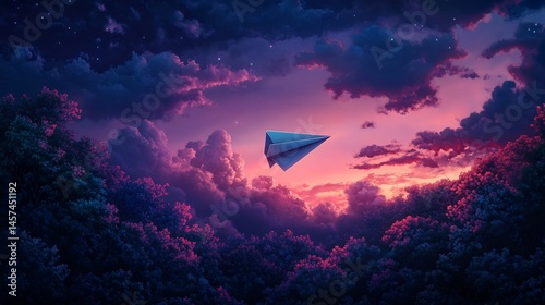 anime paper plane love message romantic wallpaper
