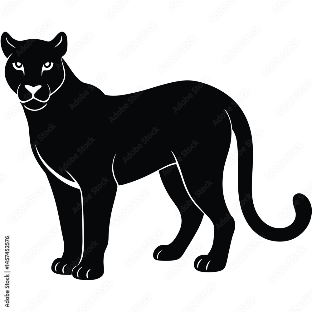 Obraz premium black cat vector illustration