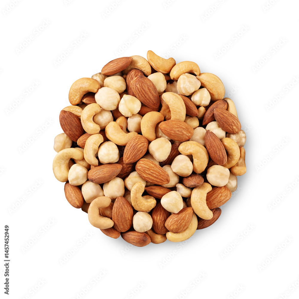 Mixed nuts isolated on white background Mixed nuts isolated on white background