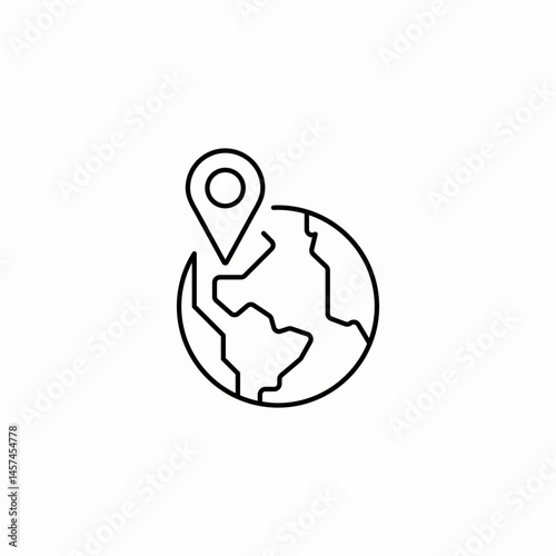 global location icon sign vector