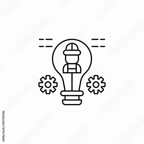 innovation bulb icon sign vector