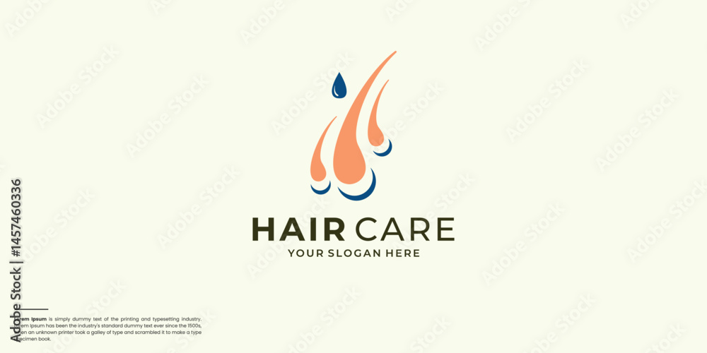 Obraz premium follicle hair dermatology logo vector icon illustration.