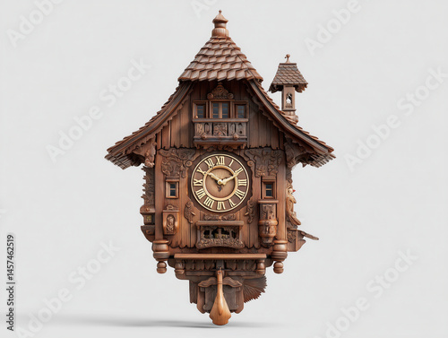 antique bird clock