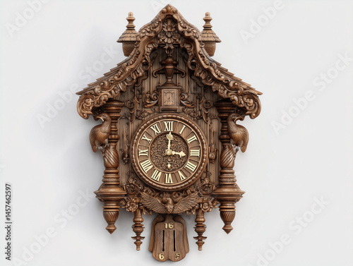 antique bird clock
