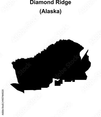 Diamond Ridge (Alaska) blank outline map