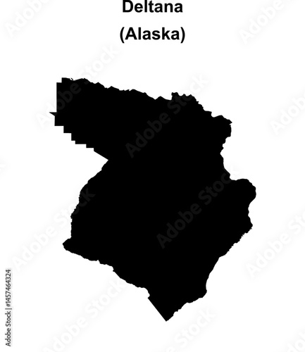Deltana (Alaska) blank outline map