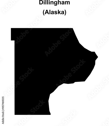 Dillingham (Alaska) blank outline map