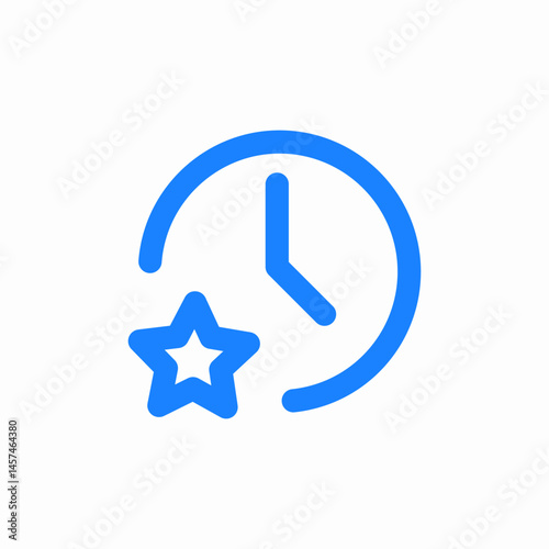 favorite time or important moment in time icon sign vector
