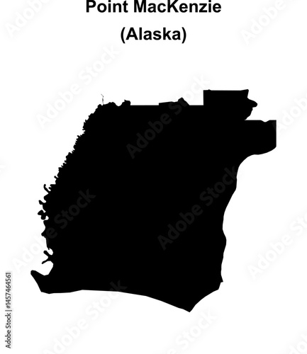 Point MacKenzie (Alaska) blank outline map
