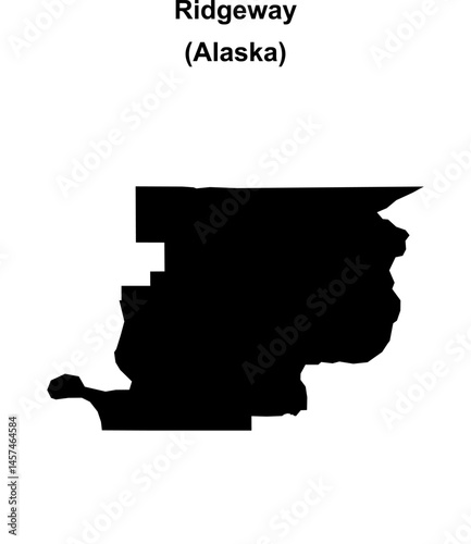 Ridgeway (Alaska) blank outline map