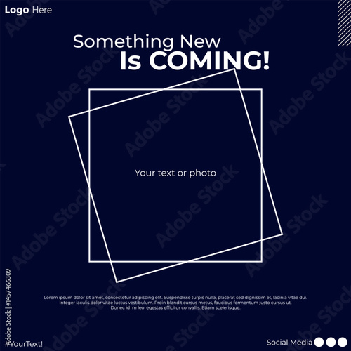 Simple modern template with a bold headline and geometric frame design. Perfect for ads, cards, business promotions, digital marketing, and social media content.