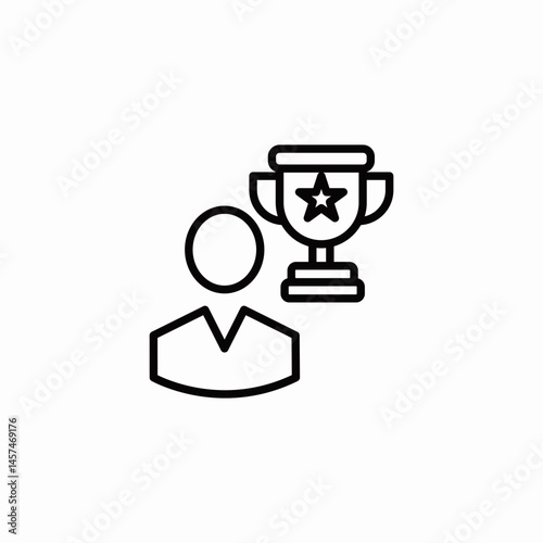 person trophy reward icon sign vector