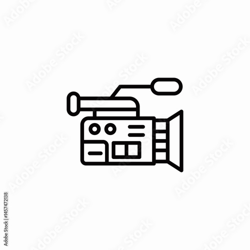video camera recording icon sign vector