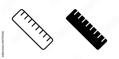 Rule Icon set Symbol isolated white background. vector illustration. color editable.