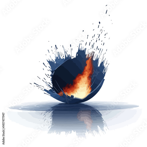Exploit vector icon, isolated on white background  -  