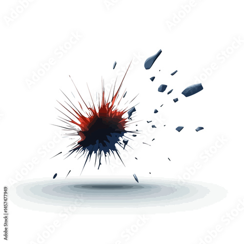 Exploit vector icon, isolated on white background  -  