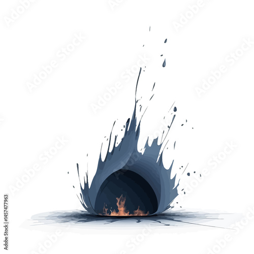 Exploit vector icon, isolated on white background  -  