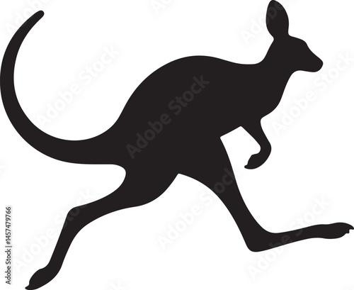 kangaroo vector silhouette