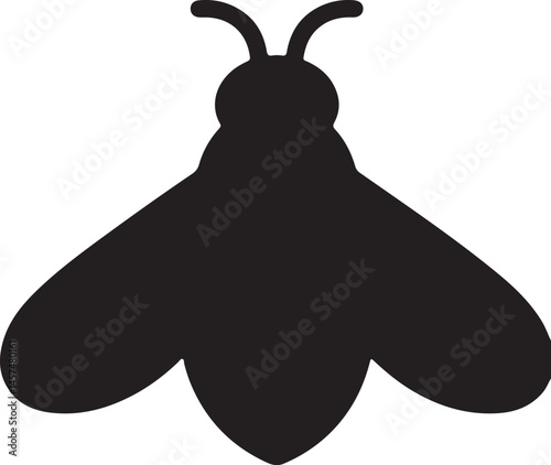 Bee silhouette on white background