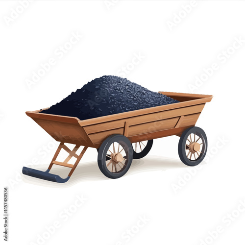 Mine vector icon, isolated on white background  -  
