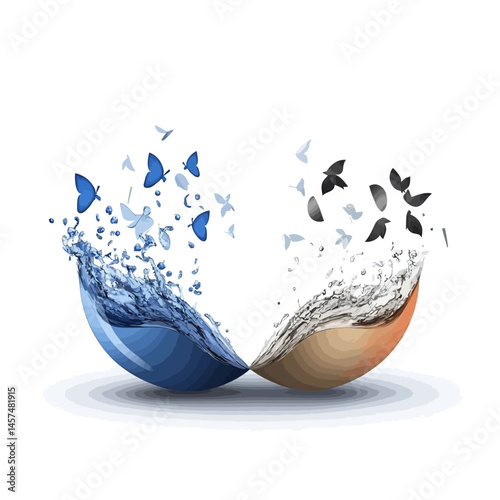 Swap vector icon, isolated on white background  -  