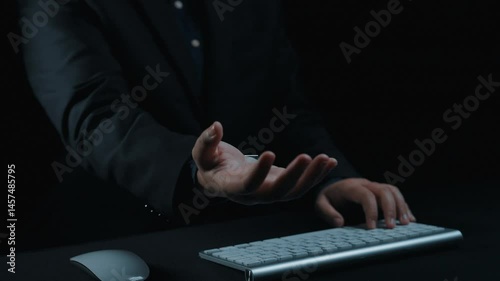 This image illustrates a modern digital interface for human resource management featuring artificial intelligence and advanced search functionalities, enhancing employee experiences. Qubit