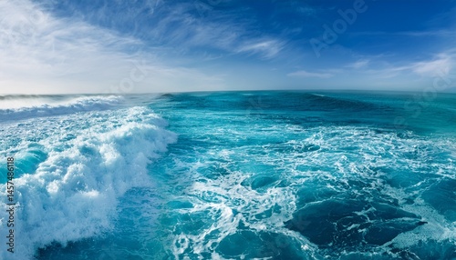 abstract background with sea foam panoramic photo