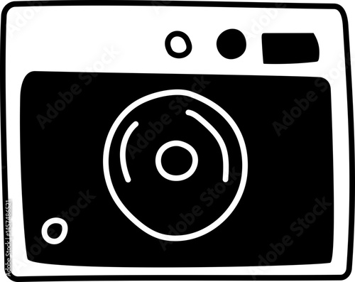 Simple Vintage Camera with Manual Settings Doodle