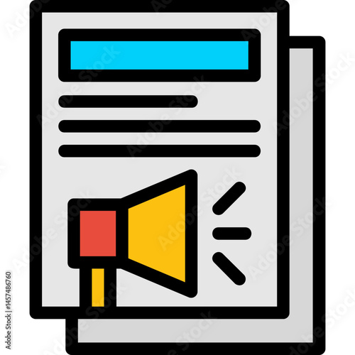 Press Release Line Filled Icon