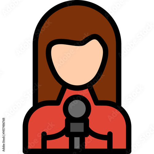Reporter Line Filled Icon