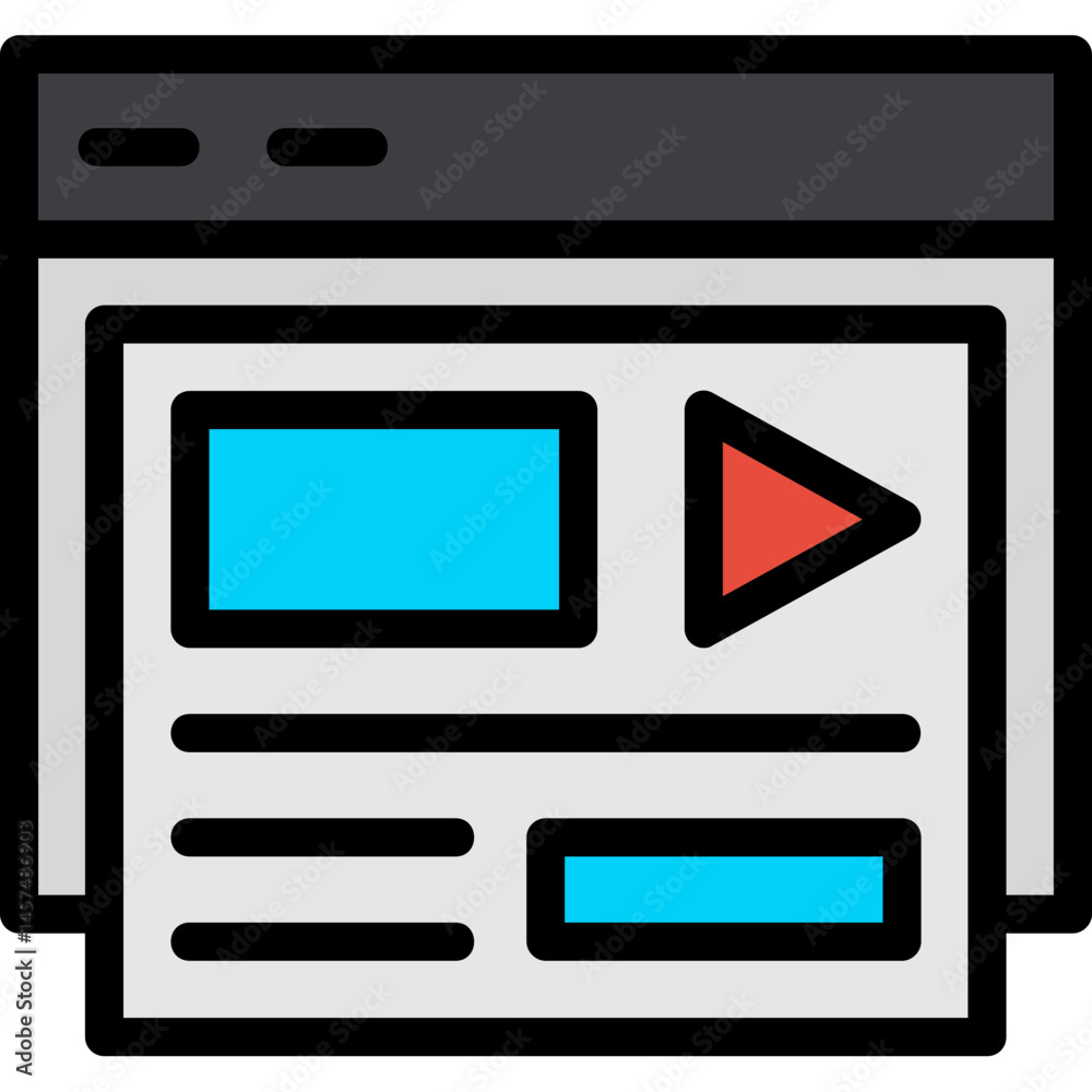Blog Post Line Filled Icon Blog Post Line Filled Icon