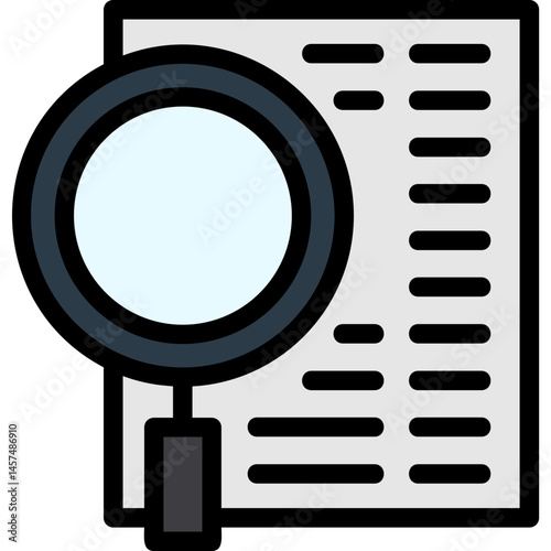 In-Depth Analysis Line Filled Icon