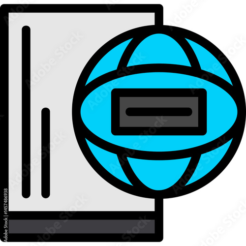 News Network Line Filled Icon