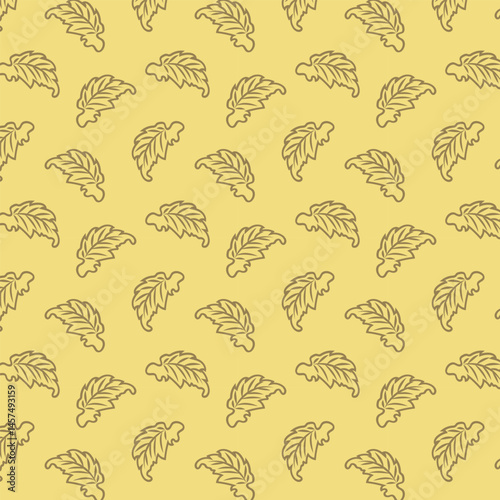 Leaf motifs seamless vector pattern