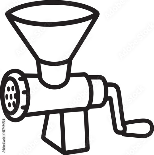Meat grinder icon silhouette