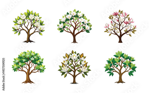 set of trees vector