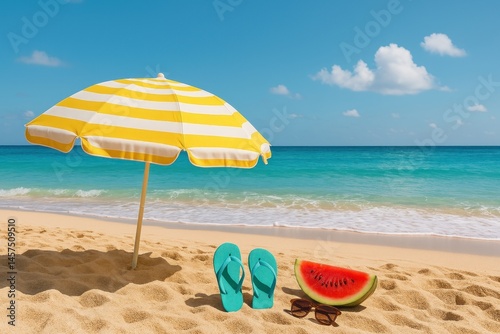 Wallpaper Mural Beach relaxation summer essentials Torontodigital.ca