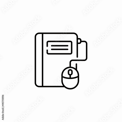 digital learning book icon sign vector
