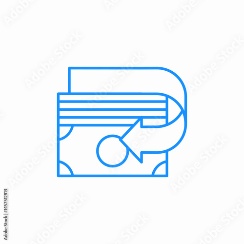 money return icon sign vector