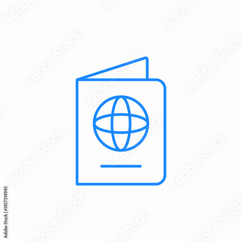 travel passport icon sign vector