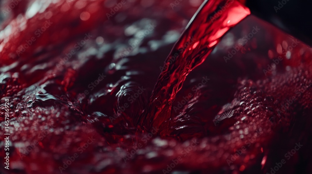 wine bottle pouring intense red wine into a glass, generative ai wine bottle pouring intense red wine into a glass, generative ai