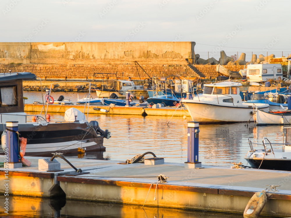 Sunset view of the port of Sozopol, Bulgaria