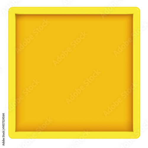 3d Yellow Square Frame Design