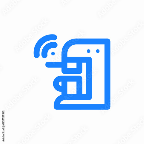 wireless payment terminal or contactless payment device icon sign vector