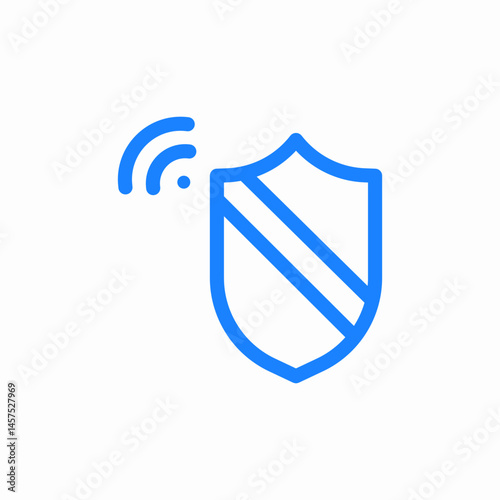wireless security or secure wireless connection icon sign vector