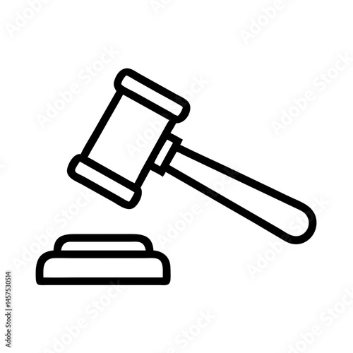 Judicial gavel striking sound block
