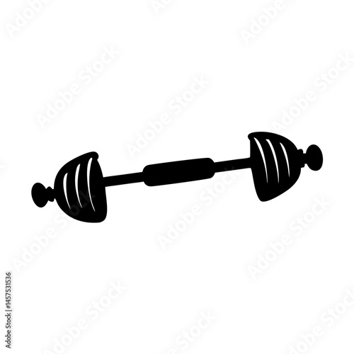 vintage barbell icon, vintage barbell silhouette vector illustration-simple silhouette illustration of vintage barbell,vintage barbell vector