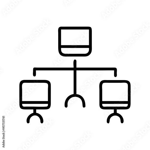 Network diagram with three connected nodes