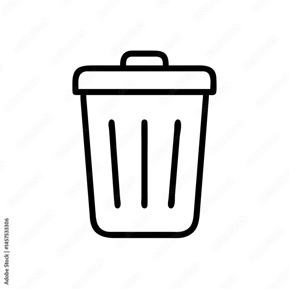 Trash bin on a white background Trash bin on a white background